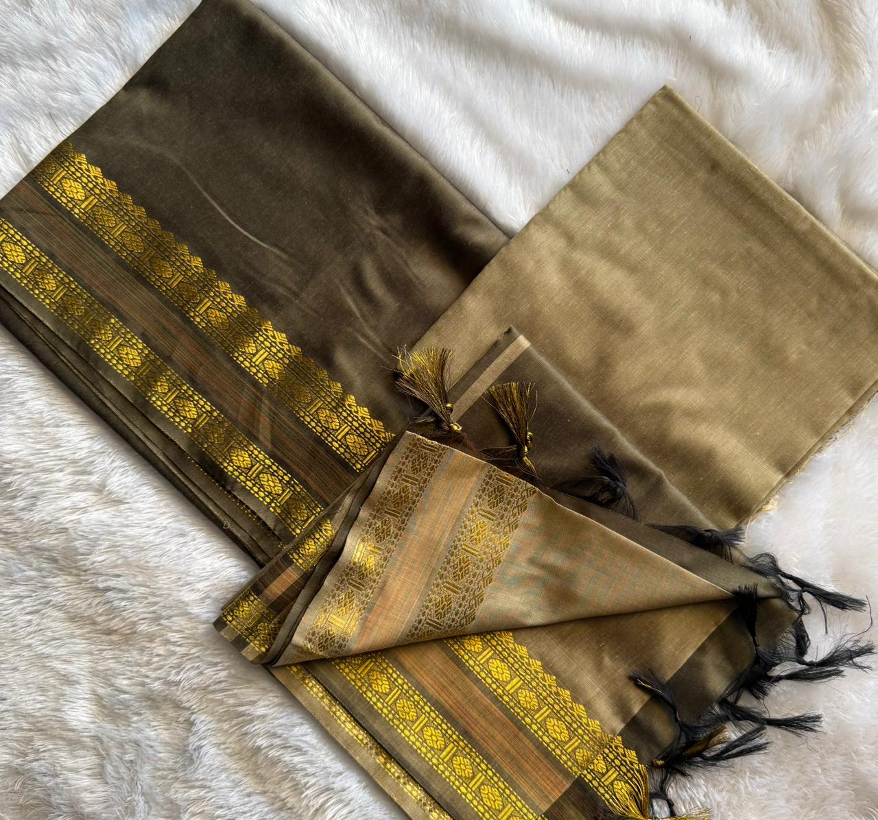 NADHI Series Crafted in butter silk Green