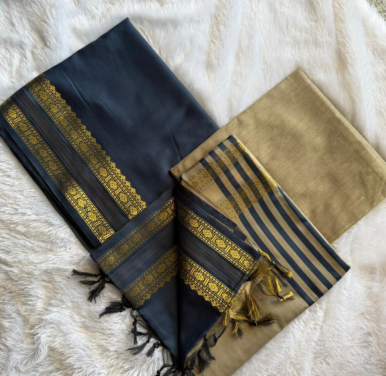 NADHI Series Crafted in butter silk Dark Blue