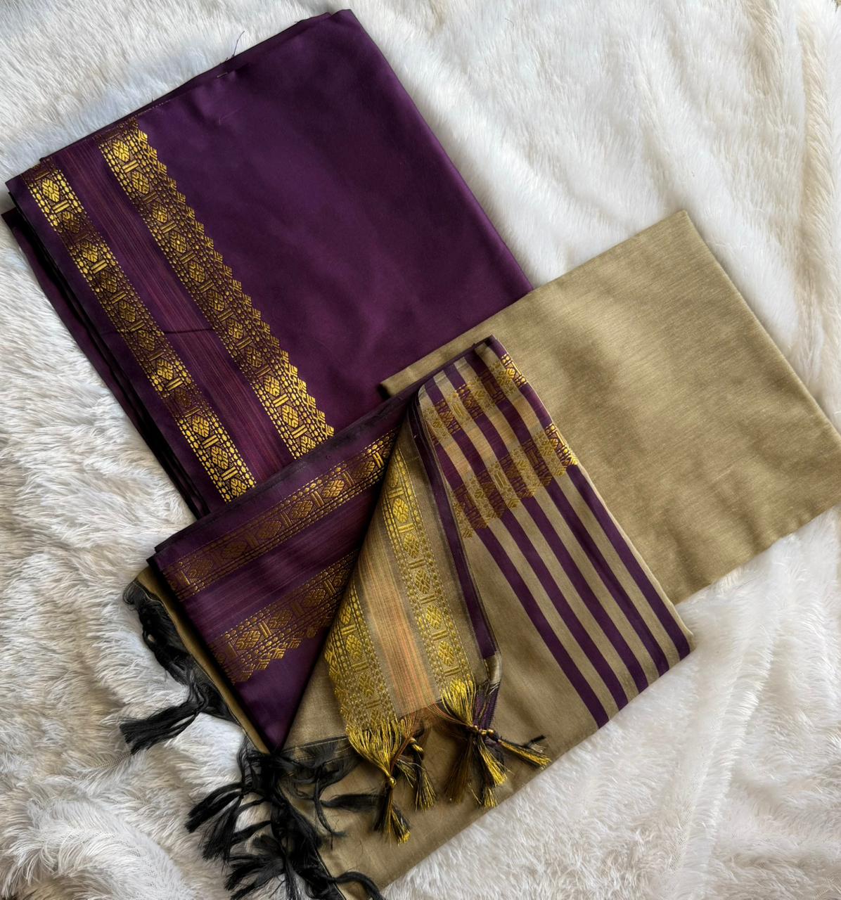 NADHI Series Crafted in butter silk Dark Pink