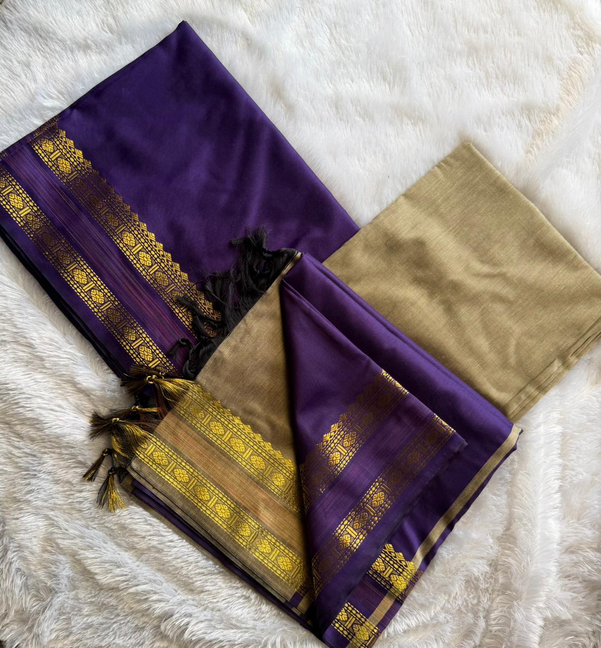 NADHI Series Crafted in butter silk Lavendor